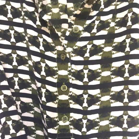 Anthropologie fei Green silk tunic blouse 4 - Picture 4 of 10